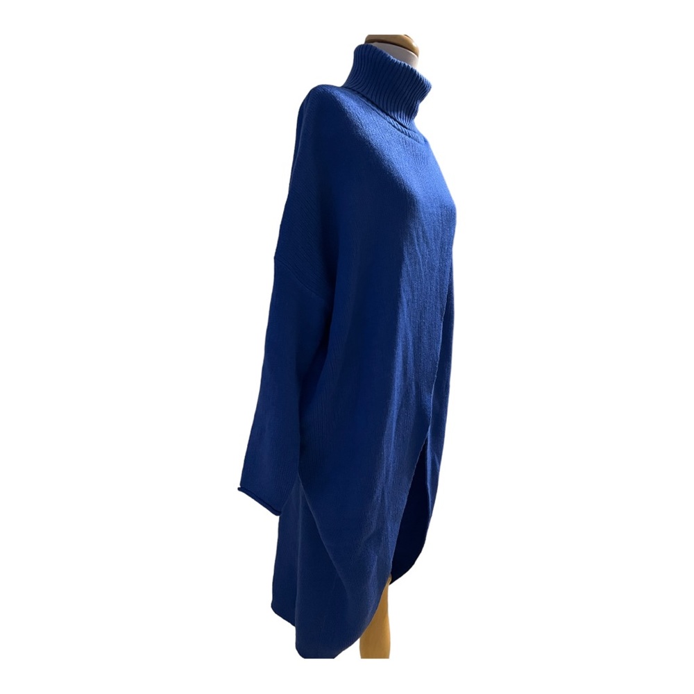 Blue Wrap Effect Sweater - Picture 2 of 5
